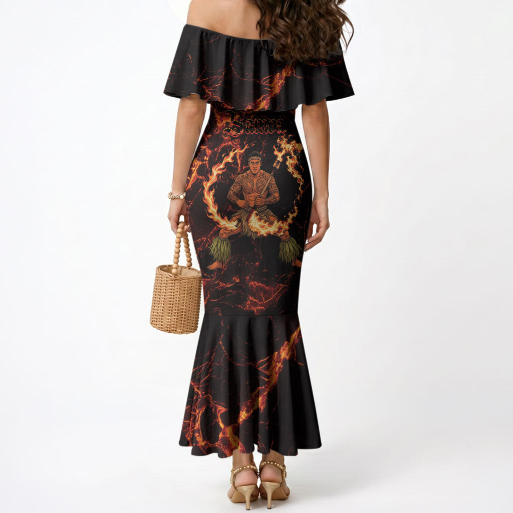 Samoa Siva Afi Dance Fireknife Mermaid Dress Polynesian Heritage Fire Dance
