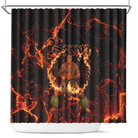 Samoa Siva Afi Dance Fireknife Shower Curtain Polynesian Heritage Fire Dance
