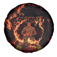 Samoa Siva Afi Dance Fireknife Spare Tire Cover Polynesian Heritage Fire Dance