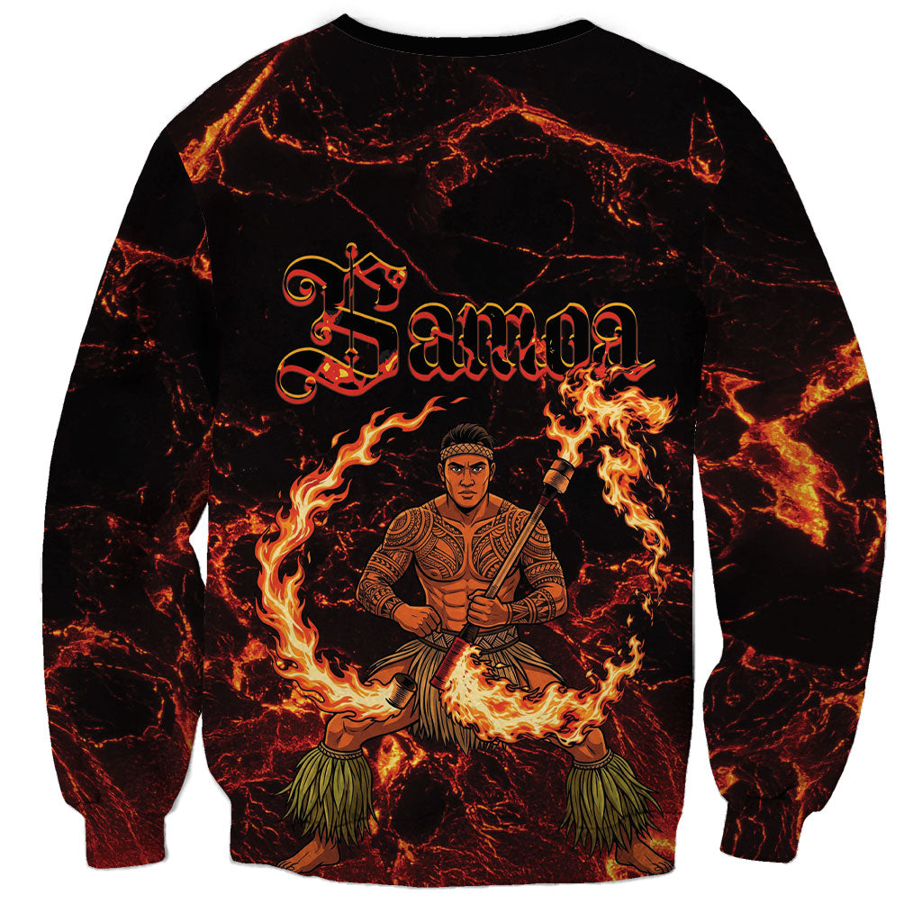 Samoa Siva Afi Dance Fireknife Sweatshirt Polynesian Heritage Fire Dance