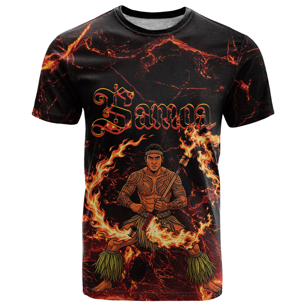 Samoa Siva Afi Dance Fireknife T Shirt Polynesian Heritage Fire Dance