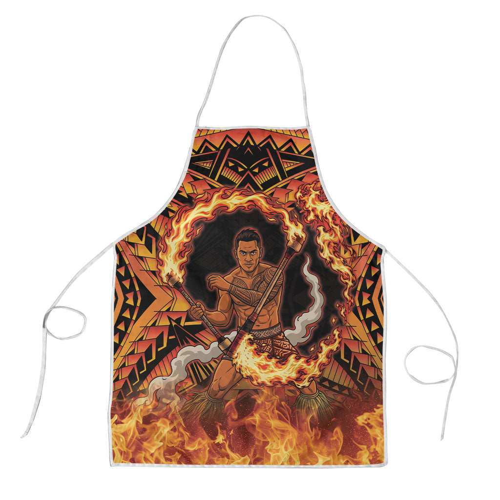 Samoa Siva Afi Dance Fireknife Apron Samoan Tribal Motif Dancing in the Fire