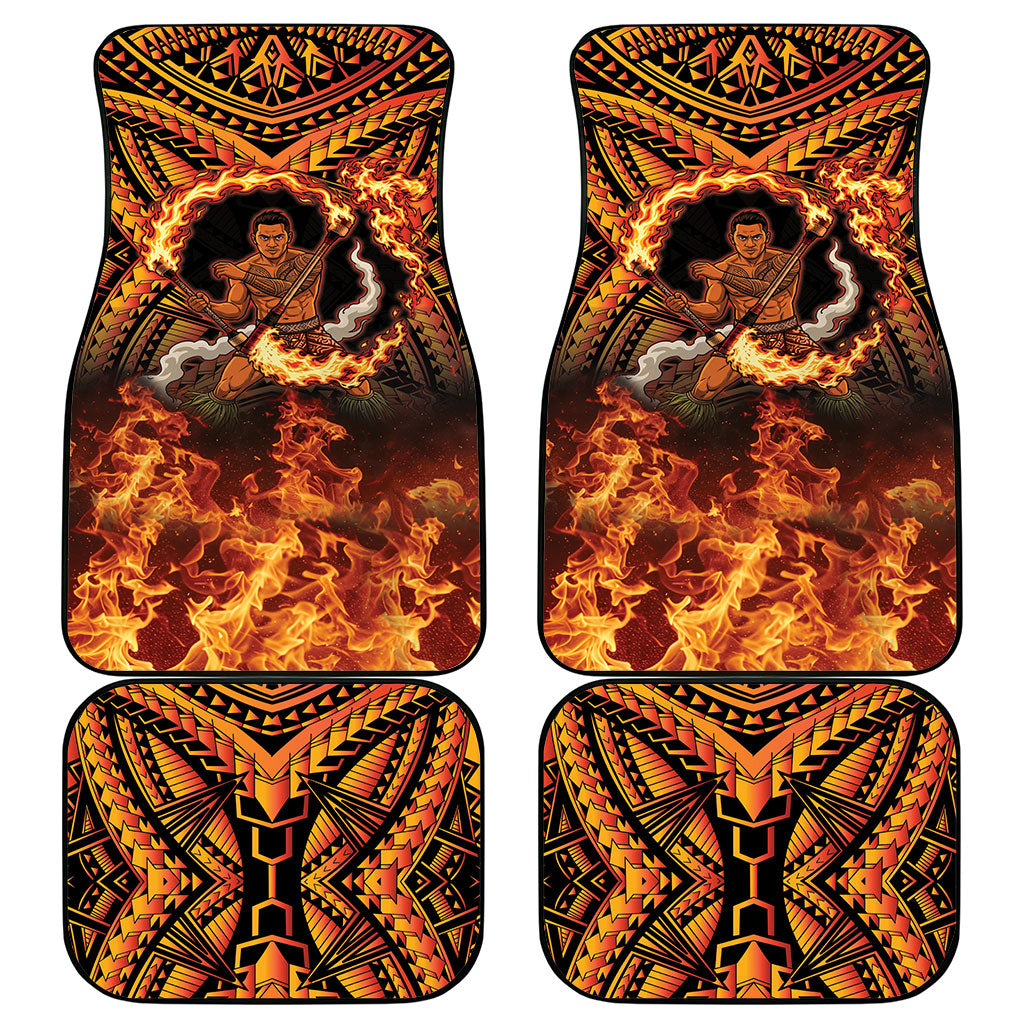 Samoa Siva Afi Dance Fireknife Car Mats Samoan Tribal Motif Dancing in the Fire