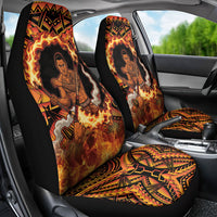 Samoa Siva Afi Dance Fireknife Car Seat Cover Samoan Tribal Motif Dancing in the Fire