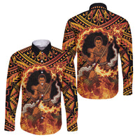 Samoa Siva Afi Dance Fireknife Family Matching Puletasi and Hawaiian Shirt Samoan Tribal Motif Dancing in the Fire