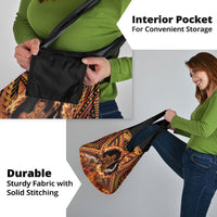 Samoa Siva Afi Dance Fireknife Grocery Bag Samoan Tribal Motif Dancing in the Fire