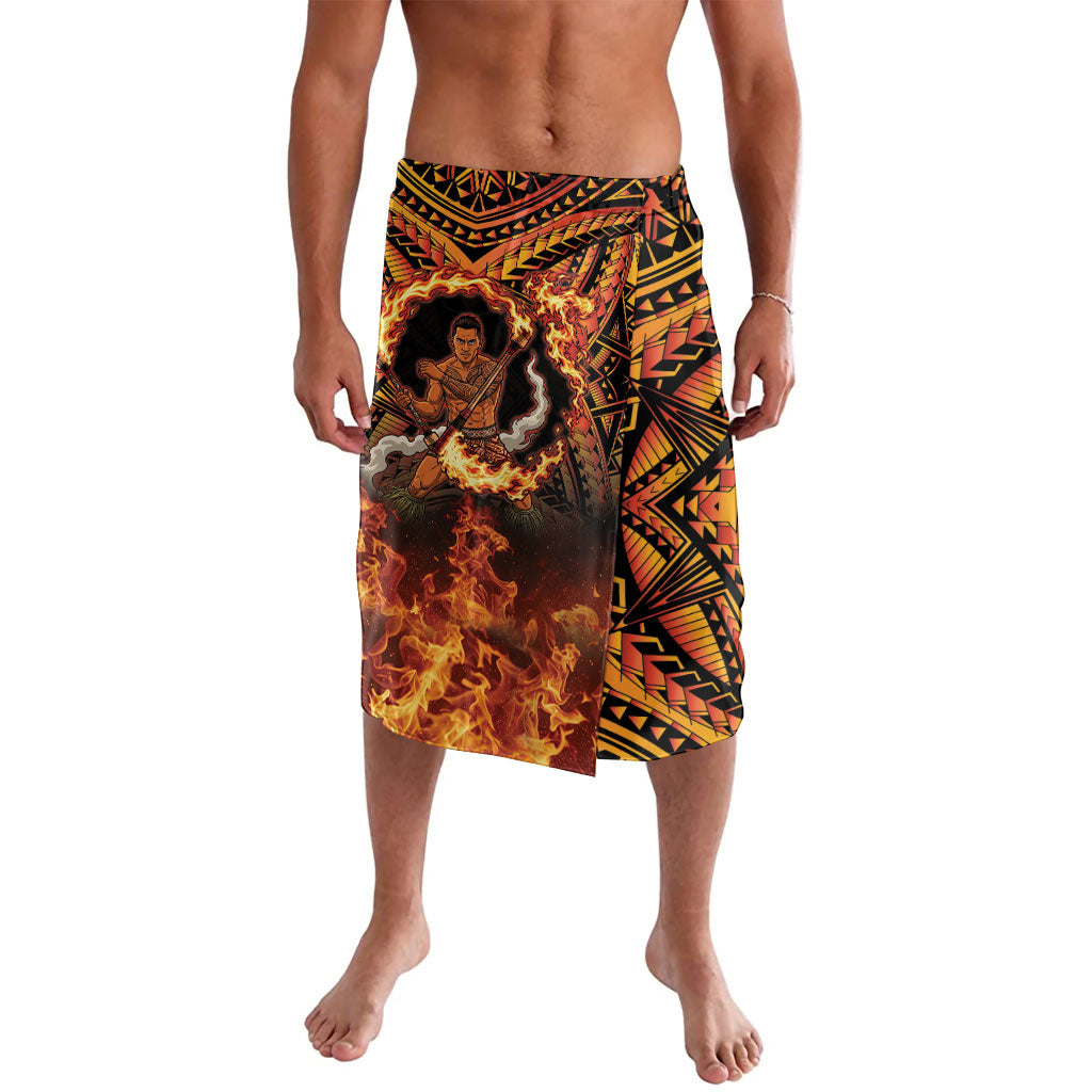 Samoa Siva Afi Dance Fireknife Lavalava Samoan Tribal Motif Dancing in the Fire