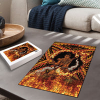 Samoa Siva Afi Dance Fireknife Puzzle Samoan Tribal Motif Dancing in the Fire