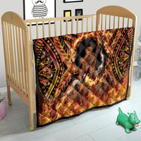 Samoa Siva Afi Dance Fireknife Quilt Samoan Tribal Motif Dancing in the Fire