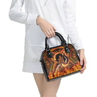 Samoa Siva Afi Dance Fireknife Shoulder Handbag Samoan Tribal Motif Dancing in the Fire
