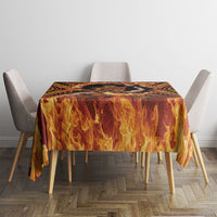 Samoa Siva Afi Dance Fireknife Tablecloth Samoan Tribal Motif Dancing in the Fire