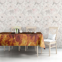 Samoa Siva Afi Dance Fireknife Tablecloth Samoan Tribal Motif Dancing in the Fire