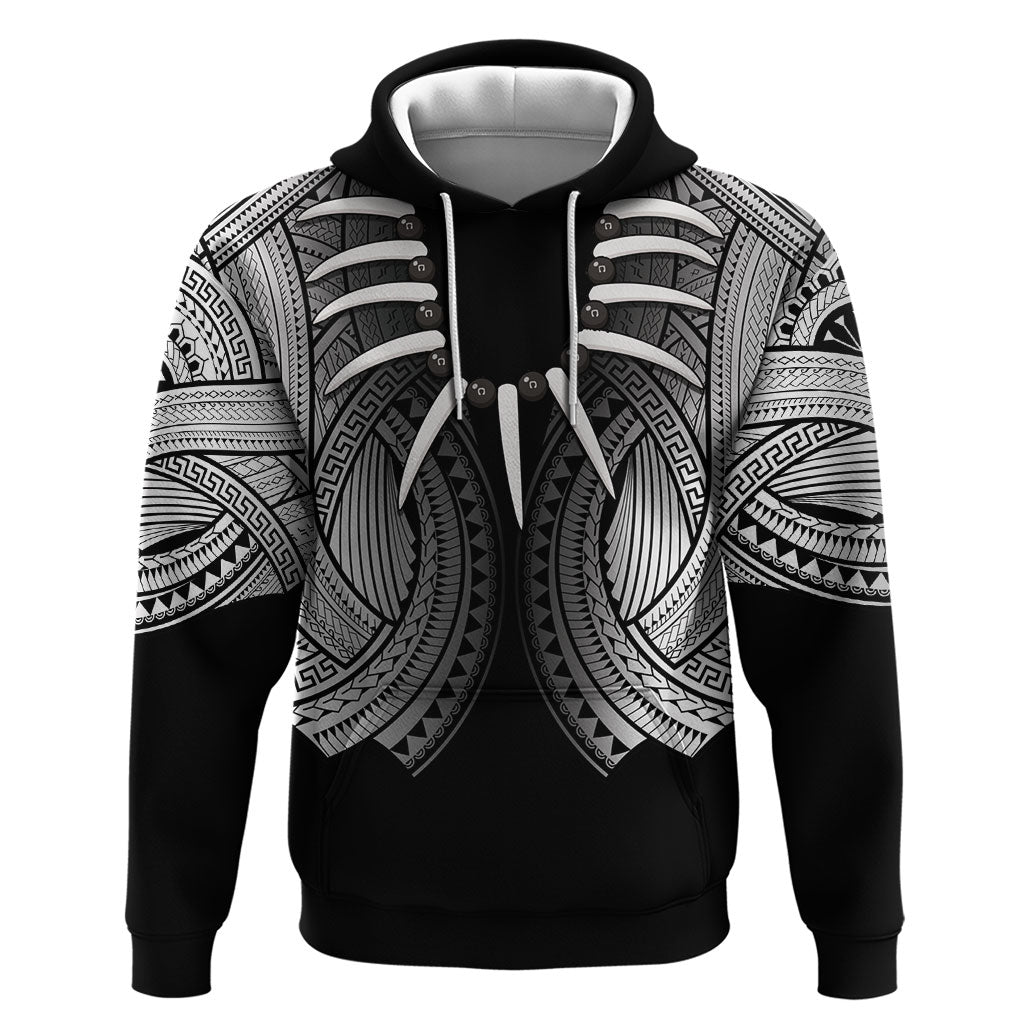 Samoan Ula Nifo Afi Tribal Hoodie Polynesian Pattern