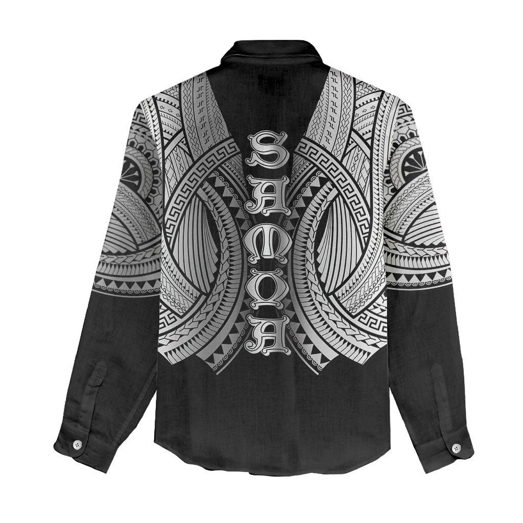 Samoan Ula Nifo Afi Tribal Women Casual Shirt Polynesian Pattern