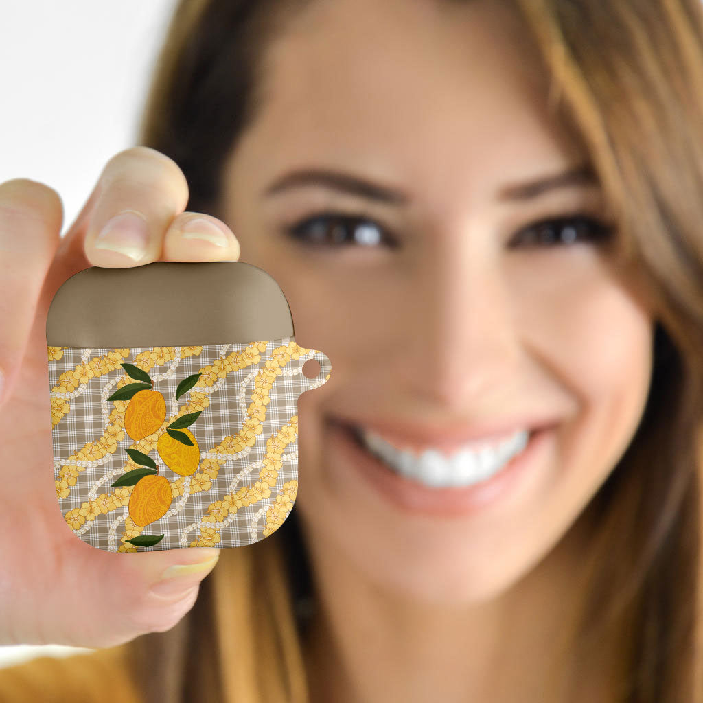 Maku'e Hawaiian Mango Palaka AirPods Case Aloha Hibiscus Pikake Lei