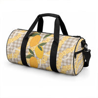 Maku'e Hawaiian Mango Palaka Duffle Bag Aloha Hibiscus Pikake Lei LT9 - Polynesian Pride