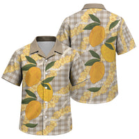 Maku'e Hawaiian Mango Palaka Family Matching Summer Maxi Dress and Hawaiian Shirt Aloha Hibiscus Pikake Lei