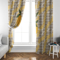 Maku'e Hawaiian Mango Palaka Window Curtain Aloha Hibiscus Pikake Lei