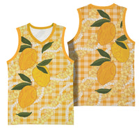 Alani Hawaiian Mango Palaka Basketball Jersey Aloha Hibiscus Pikake Lei