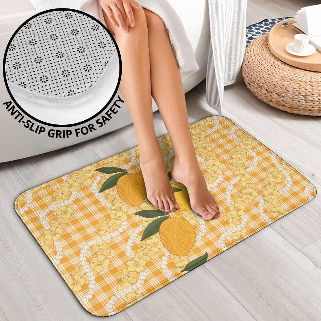 Alani Hawaiian Mango Palaka Bathroom Set Aloha Hibiscus Pikake Lei