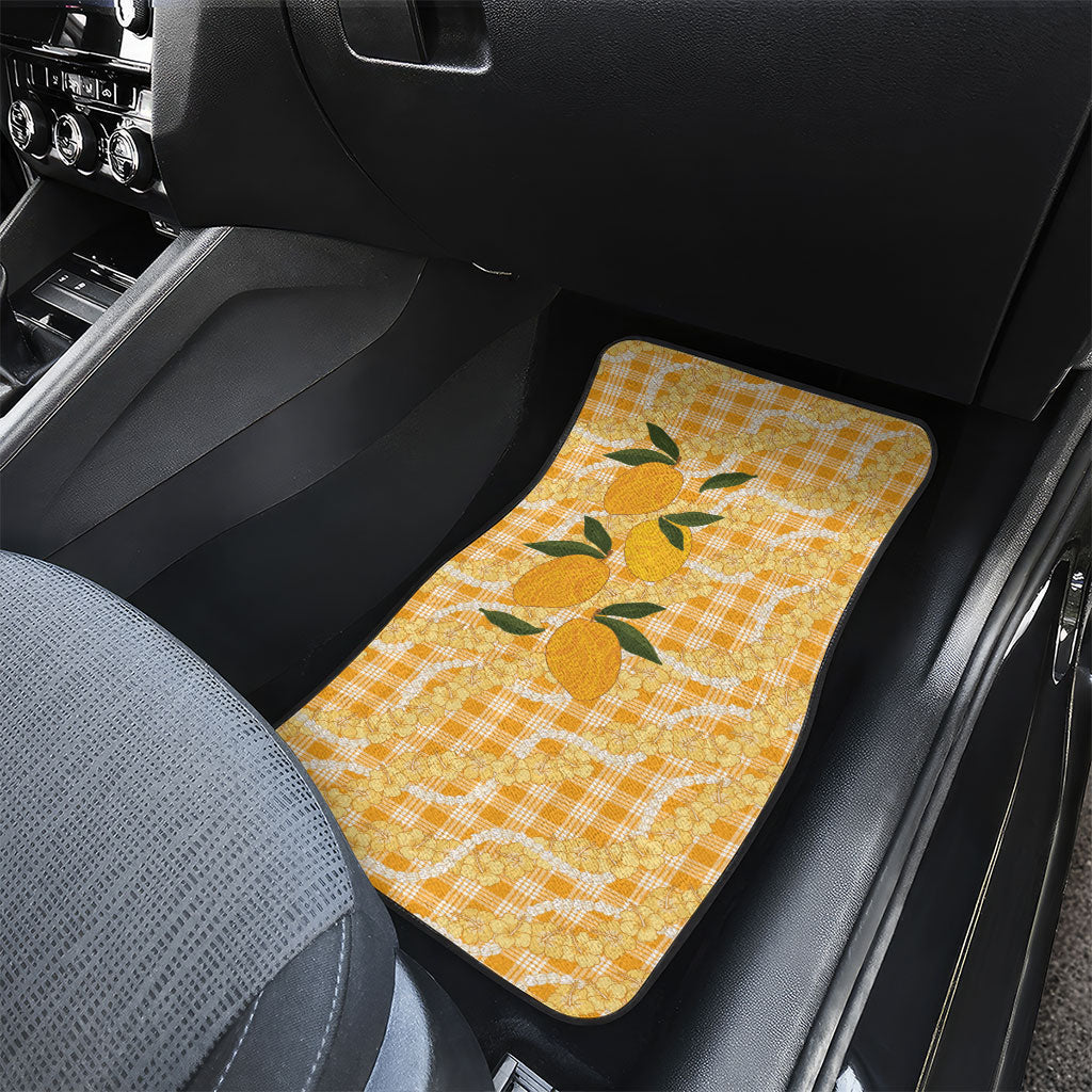 Alani Hawaiian Mango Palaka Car Mats Aloha Hibiscus Pikake Lei