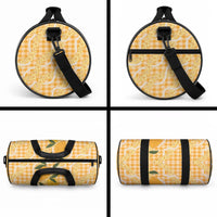 Alani Hawaiian Mango Palaka Duffle Bag Aloha Hibiscus Pikake Lei LT9 - Polynesian Pride