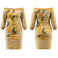 Alani Hawaiian Mango Palaka Family Matching Off The Shoulder Long Sleeve Dress and Hawaiian Shirt Aloha Hibiscus Pikake Lei