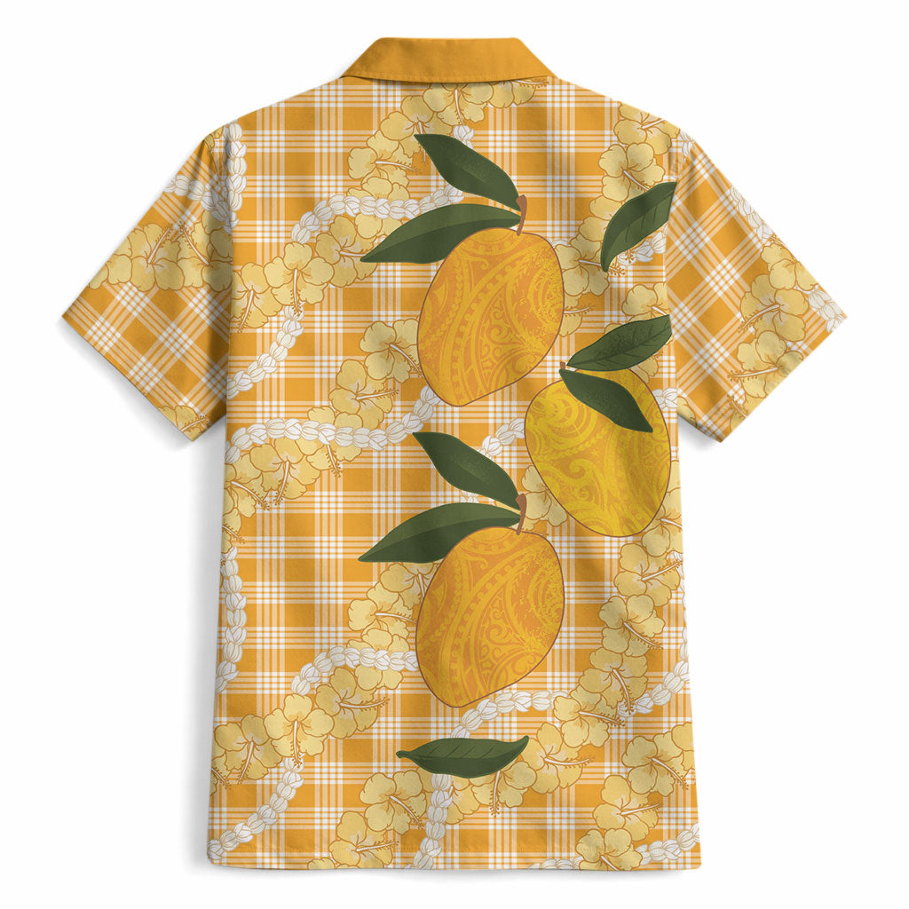 Alani Hawaiian Mango Palaka Hawaiian Shirt Aloha Hibiscus Pikake Lei