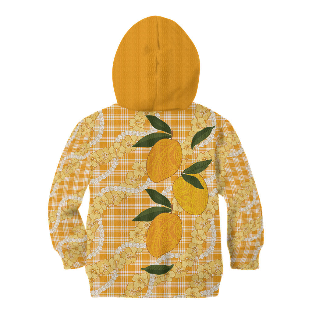 Alani Hawaiian Mango Palaka Kid Hoodie Aloha Hibiscus Pikake Lei
