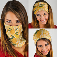 Alani Hawaiian Mango Palaka Neck Gaiter Aloha Hibiscus Pikake Lei