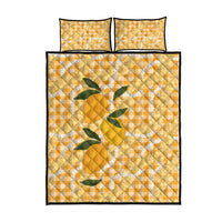 Alani Hawaiian Mango Palaka Quilt Bed Set Aloha Hibiscus Pikake Lei