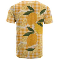 Alani Hawaiian Mango Palaka T Shirt Aloha Hibiscus Pikake Lei