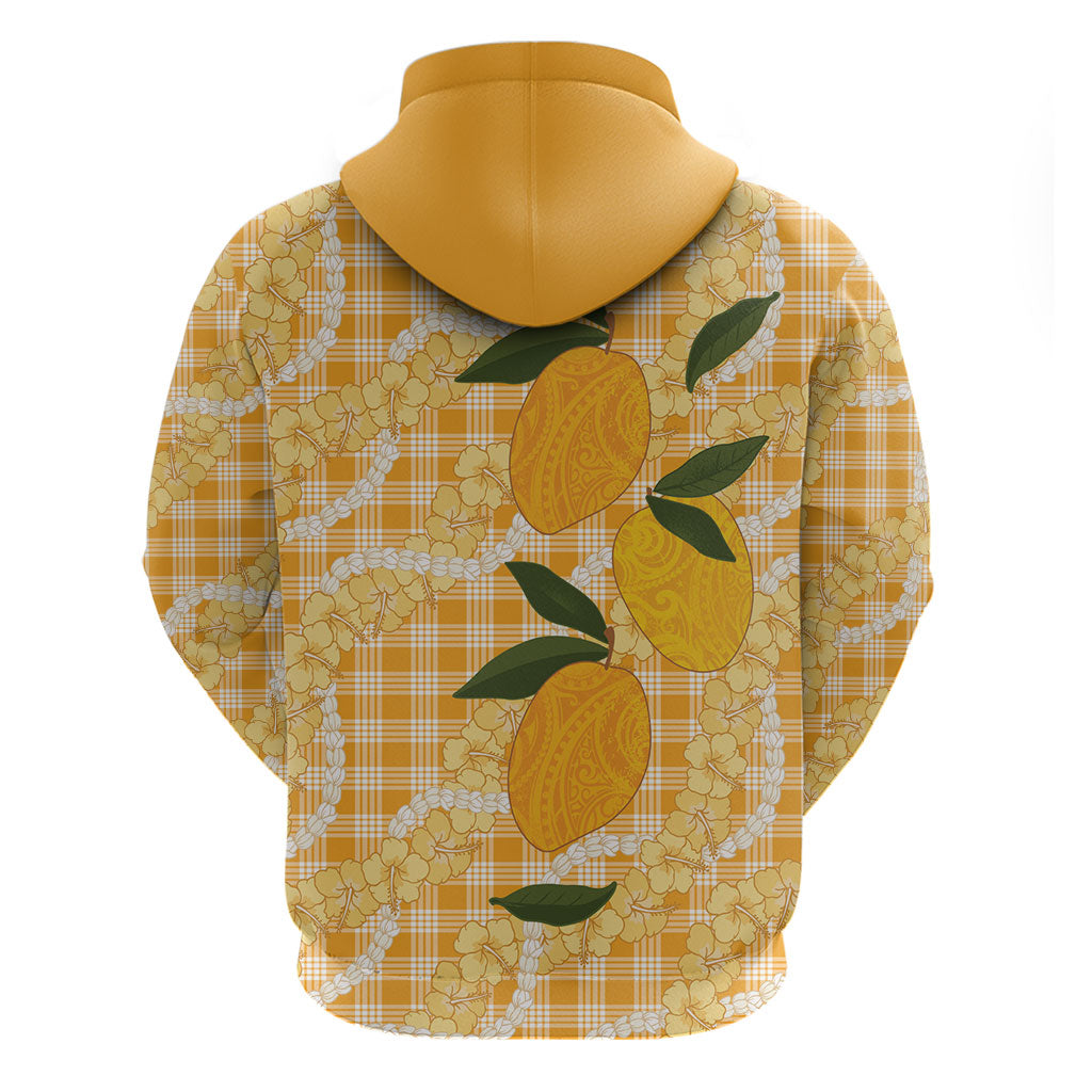 Alani Hawaiian Mango Palaka Zip Hoodie Aloha Hibiscus Pikake Lei