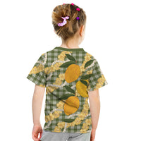Uliuli Ahiahia Hawaiian Mango Palaka Kid T Shirt Aloha Hibiscus Pikake Lei