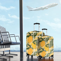 Uliuli Ahiahia Hawaiian Mango Palaka Luggage Cover Aloha Hibiscus Pikake Lei