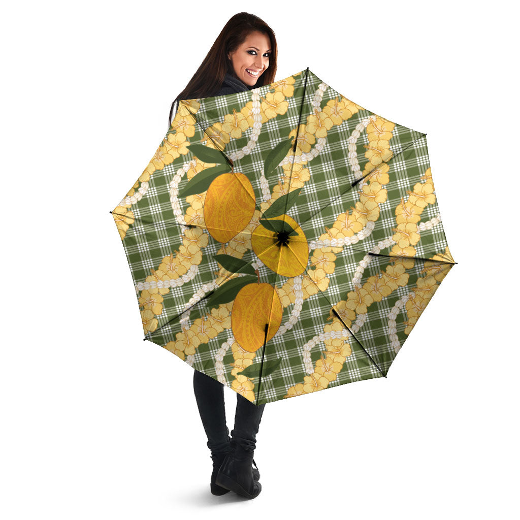 Uliuli Ahiahia Hawaiian Mango Palaka Umbrella Aloha Hibiscus Pikake Lei
