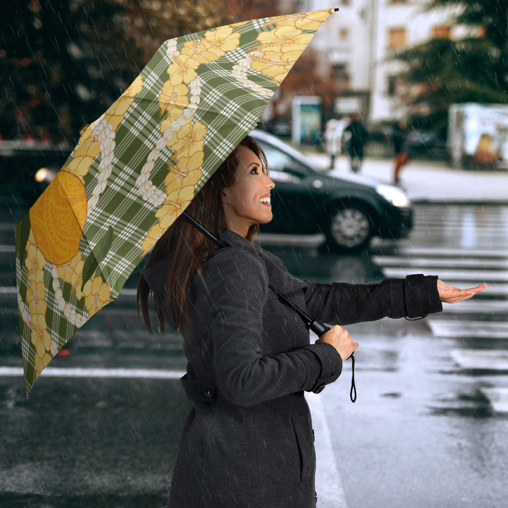 Uliuli Ahiahia Hawaiian Mango Palaka Umbrella Aloha Hibiscus Pikake Lei