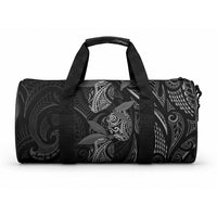 Hawaiian Mango Tribal Tattoo Duffle Bag Black White Pacific Traditional Pattern LT9 One size Black - Polynesian Pride