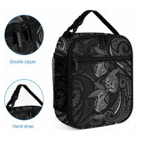 Hawaiian Mango Tribal Tattoo Lunch Bag Black White Pacific Traditional Pattern LT9 - Polynesian Pride