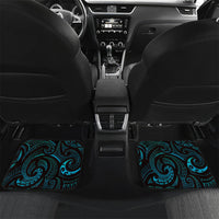 Hawaiian Mango Tribal Tattoo Car Mats Teal Pacific Traditional Pattern
