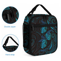 Hawaiian Mango Tribal Tattoo Lunch Bag Teal Pacific Traditional Pattern LT9 - Polynesian Pride