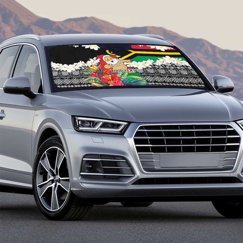 Personalised Vanuatu Joyeux Noel Auto Sun Shade Proud To Be a Ni-Van Sand Drawing Art - Polynesian Pride