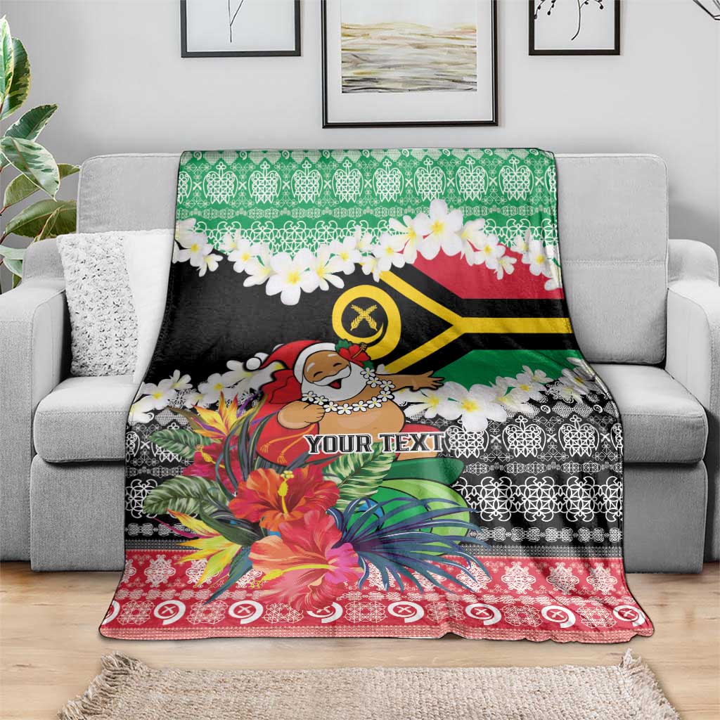 Personalised Vanuatu Joyeux Noel Blanket Proud To Be a Ni-Van Sand Drawing Art - Polynesian Pride