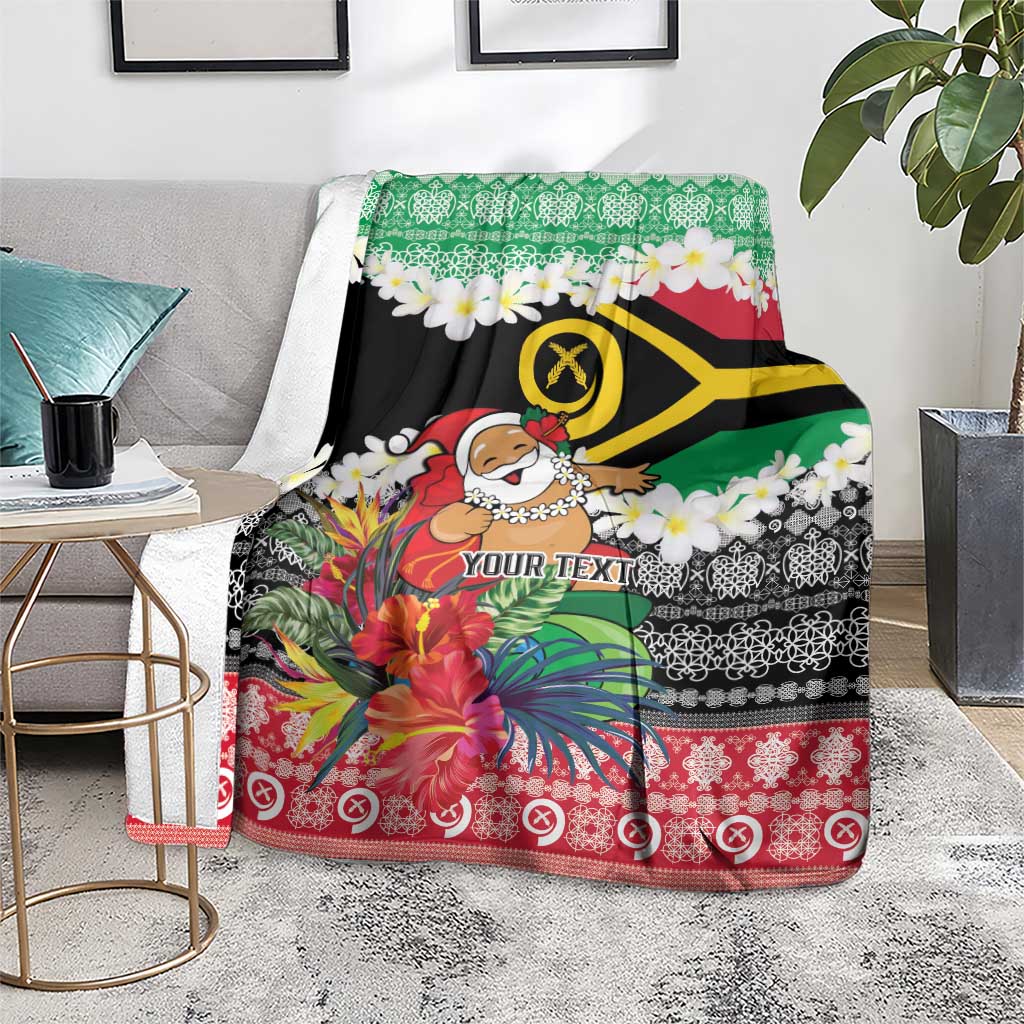 Personalised Vanuatu Joyeux Noel Blanket Proud To Be a Ni-Van Sand Drawing Art - Polynesian Pride