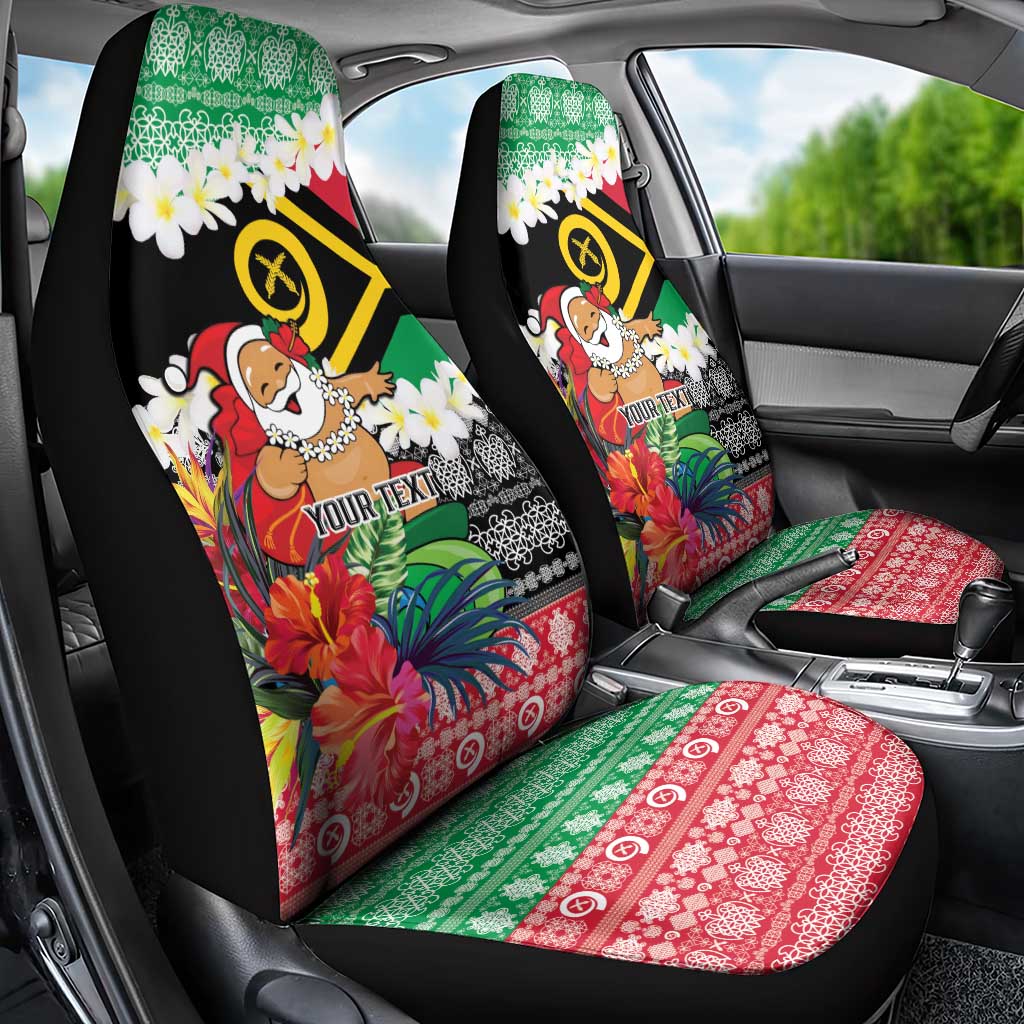 Personalised Vanuatu Joyeux Noel Car Seat Cover Proud To Be a Ni-Van Sand Drawing Art - Polynesian Pride