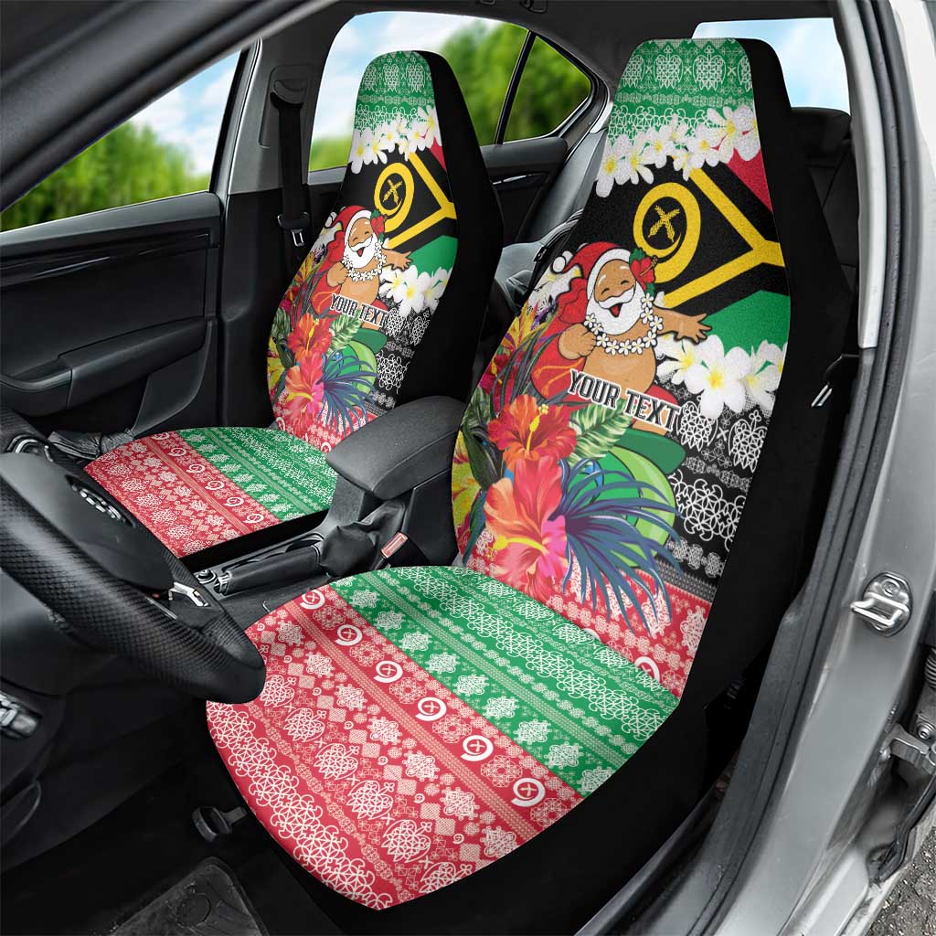 Personalised Vanuatu Joyeux Noel Car Seat Cover Proud To Be a Ni-Van Sand Drawing Art - Polynesian Pride