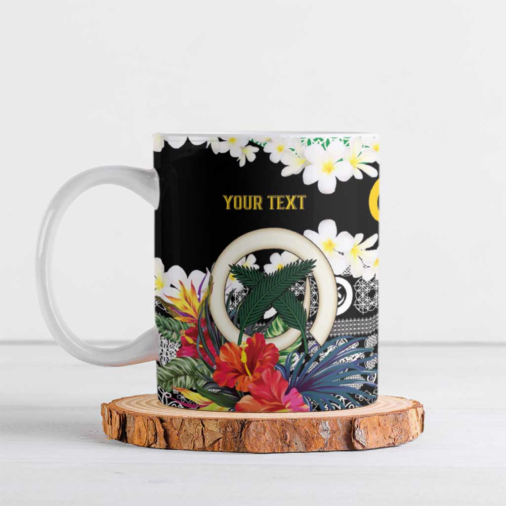 Personalised Vanuatu Joyeux Noel Ceramic Mug Proud To Be a Ni-Van Sand Drawing Art - Polynesian Pride