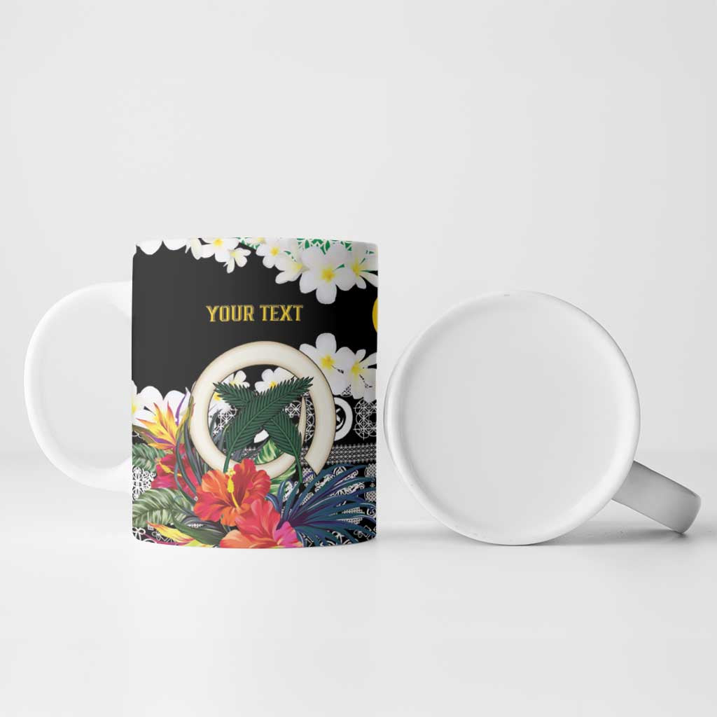 Personalised Vanuatu Joyeux Noel Ceramic Mug Proud To Be a Ni-Van Sand Drawing Art - Polynesian Pride