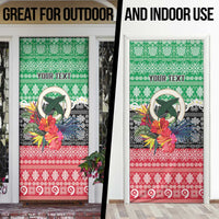 Personalised Vanuatu Joyeux Noel Door Cover Proud To Be a Ni-Van Sand Drawing Art - Polynesian Pride