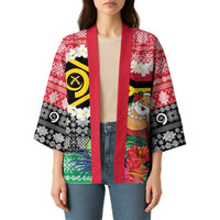 Personalised Vanuatu Joyeux Noel Kimono Proud To Be a Ni-Van Sand Drawing Art - Polynesian Pride